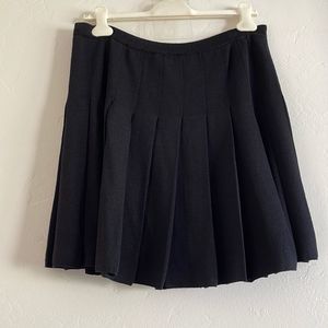 St John Pleated Black Mini Skirt